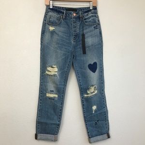🔥Tinsel High Rise Button Fly Destruct Jeans NWOT